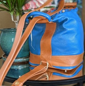 Velentina Blue Bucket Bag